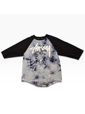 Stussy Tie-Dye Baseball Long Sleeve Tee Shirt Size M